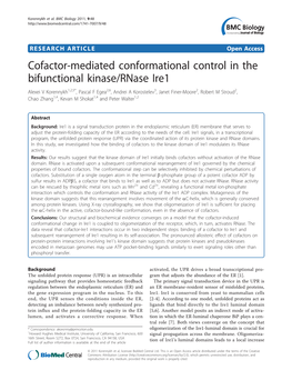 Cofactor-Mediated Conformational Control in the Bifunctional Kinase