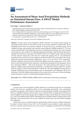 An Assessment of Mean Areal Precipitation Methods on Simulated Stream Flow: a SWAT Model Performance Assessment