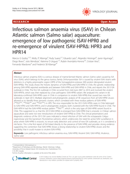 ISAV) in Chilean Atlantic Salmon (Salmo Salar