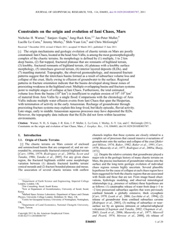 Constraints on the Origin and Evolution of Iani Chaos, Mars Nicholas H