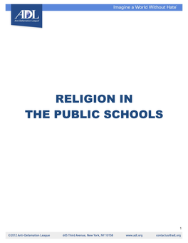 Religion in the Public Schools