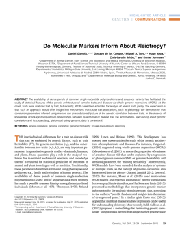 Do Molecular Markers Inform About Pleiotropy?