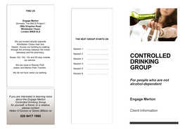 The Engage Merton Controlled Drinking Group Drink