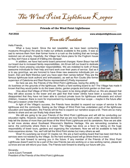 The Wind Point Lighthouse Keeper