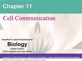 Chapter 11 Cell Communication