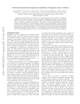 Variational Ansatz-Based Quantum Simulation of Imaginary Time Evolution