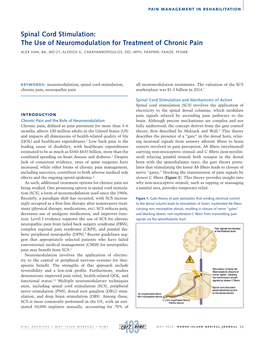 Spinal Cord Stimulation: the Use of Neuromodulation for Treatment of Chronic Pain