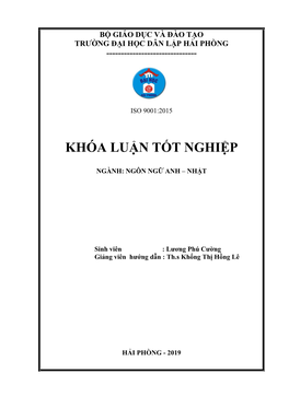 Khóa Luận Tốt Nghiệp