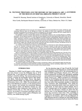 54. Tectonic Processes and the History of the Mariana Arc: a Synthesis of the Results of Deep Sea Drilling Project Leg 601