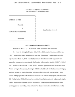 Case 1:16-Cv-00048-RC Document 12-1 Filed 06/29/16 Page 1 of 15