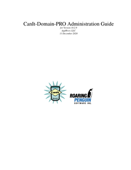 Canit-Domain-PRO Administration Guide for Version 10.2.9 Appriver, LLC 11 December 2020 2