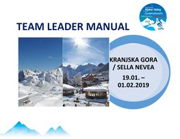 Team Leader Manual