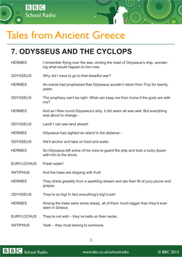 Odysseus and the Cyclops