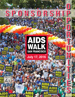 July 17, 2016 30TH ANNUAL AIDS WALK SAN FRANCISCO