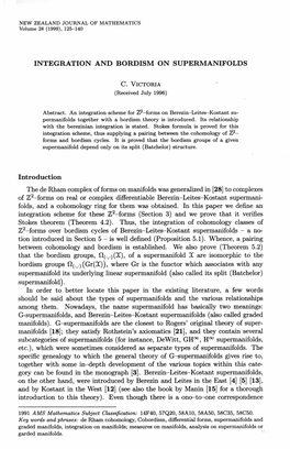 Integration and Bordism on Supermanifolds