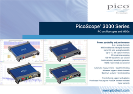 Picoscope 3000D Series Data Sheet