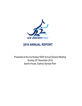 Ice Hockey Nsw 2019 Annual Report