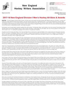 New England Hockey Writers Association
