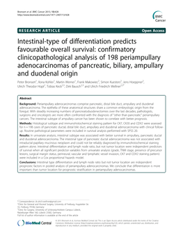 Confirmatory Clinicopathological Analysis of 198