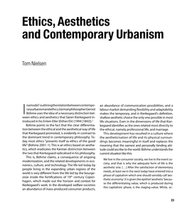 Ethics, Aesthetics and Contemporary Urbanism