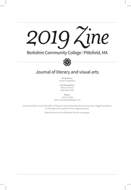 Pittsfield, MA Journal of Literary and Visual Arts