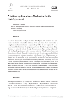 A Bottom-Up Compliance Mechanism for the Paris Agreement