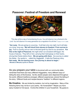 Passover Seder Preparation 20210327