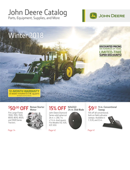 John Deere Catalog Parts, Equipment, Supplies, and More