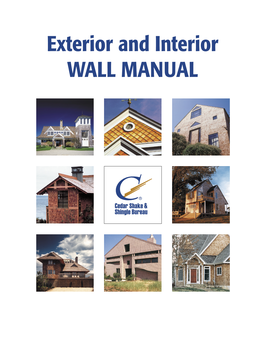 Exterior and Interior WALL MANUAL