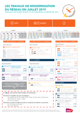 Les Travaux De Modernisation Du Réseau En Juillet 2019 Travaux Les Week-Ends Et En Semaine a Partir De 22H
