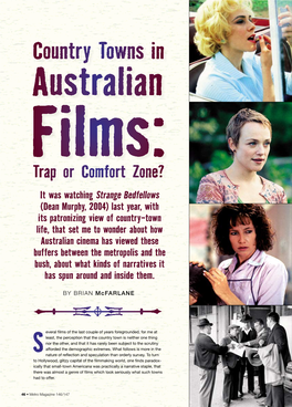 Country Towns in Australian Films: Trap and Comfort Zone