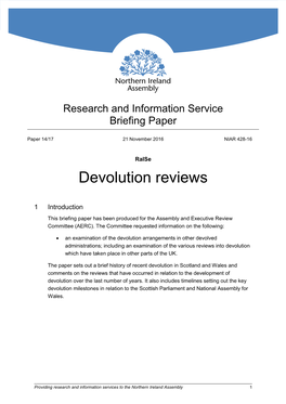 Devolution Reviews