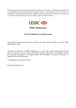 HSBC Completes Strategic Review of HSBC Private Bank Monaco