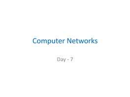 Computer Networks