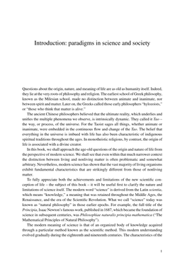 Introduction: Paradigms in Science and Society
