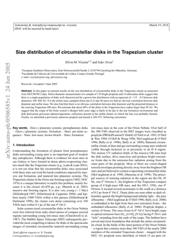 Size Distribution of Circumstellar Disks in the Trapezium Cluster