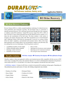 RO Brine Recovery