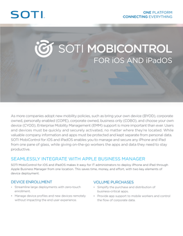 SOTI Mobicontrol for Ios and Ipados