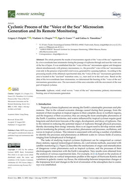 “Voice of the Sea” Microseism Generation and Its Remote Monitoring