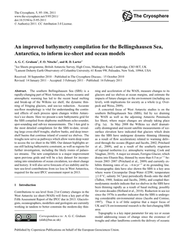 An Improved Bathymetry Compilation for the Bellingshausen Sea, Antarctica, to Inform Ice-Sheet and Ocean Models