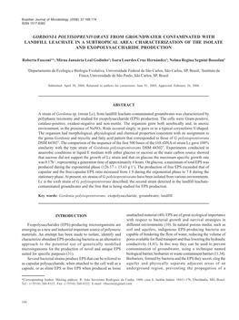 Gordonia Polyisoprenivorans from Groundwater