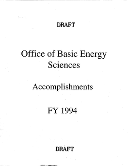 Office of Basic Energy Sciences