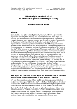 Which Right to Which City? in Defence of Political-Strategic Clarity