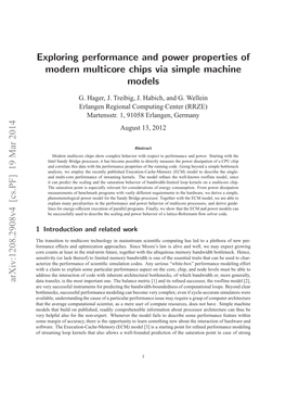 Exploring Performance and Power Properties of Modern Multicore