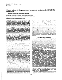 Replication (Prepriming/Protein N'/Dtaab Protein/Primase/Supercoiling) ROBERT L