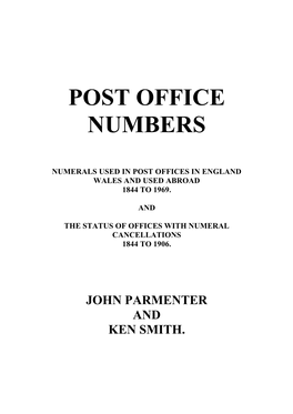 Post Office Numbers