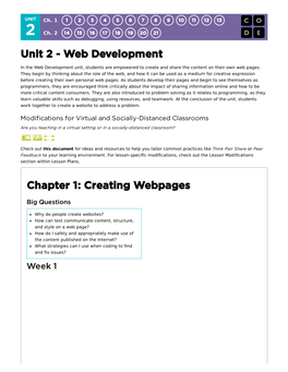 Unit 2 - Web Development