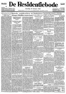 DE RESIDENTIEBODE VAN ZATERDAG-10 JANUARI 1942 2 WELKE BOIVNEN ZIJN GELDIG? Oer \ Beschikbaar Persoon ELK DER