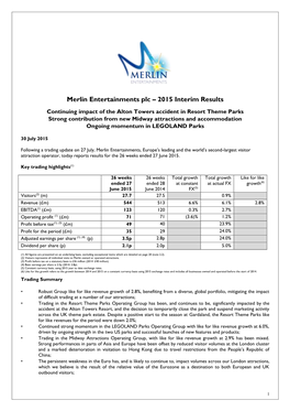 2015 Interim Results