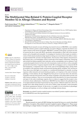 The Multifaceted Mas-Related G Protein-Coupled Receptor Member X2 in Allergic Diseases and Beyond